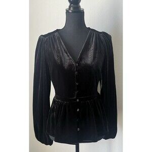 Old Navy Women's Velvet Waist – Defined Peplum Top Fairy Grunge Whimsigoth Small